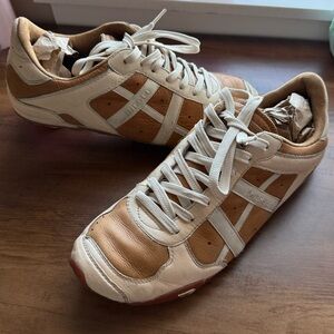 Diesel Men's Leather Sneakers Tan & Cream Size 10